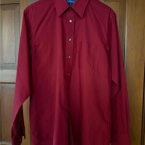 croft & barrow Men's Button-Front Burgundy Dress Shirt